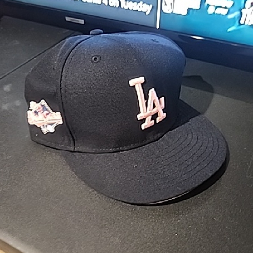 New Era Black and Pink Dodgers Hat